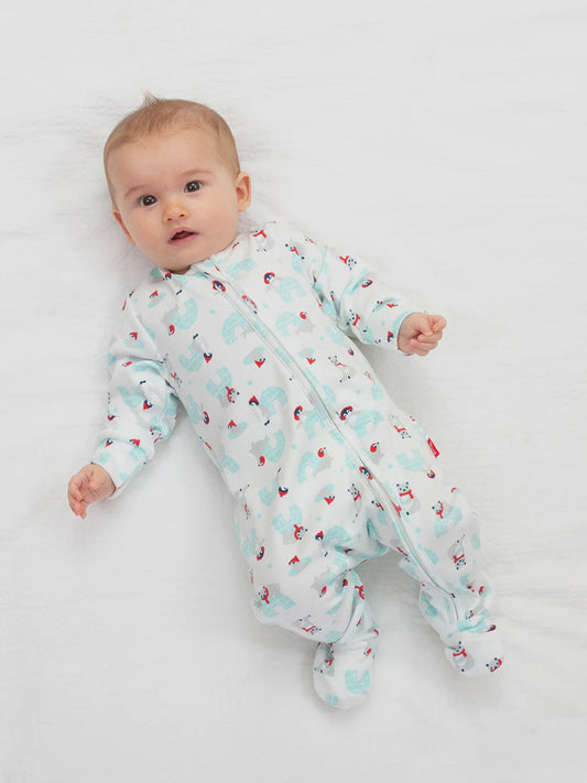 Snowy Homes Sleepsuit (GOTS)