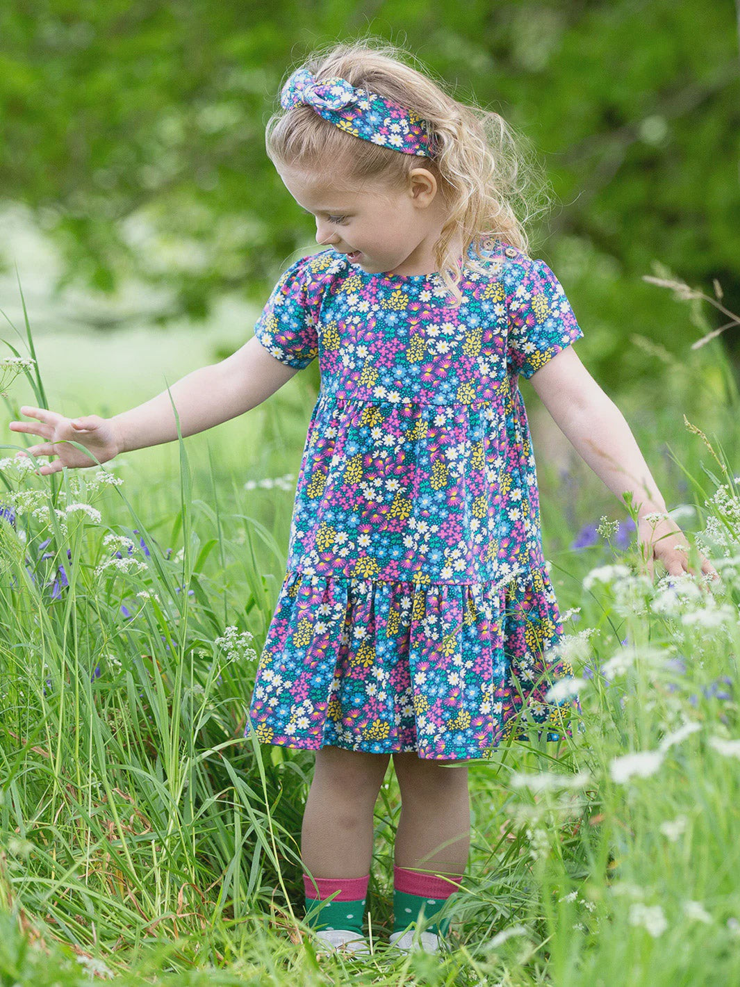 Flower Patch Dress - Navy