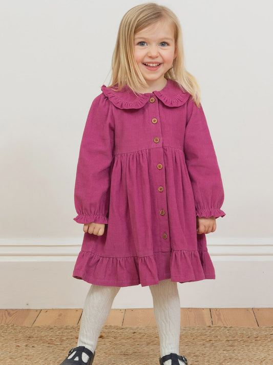 Dolly Collar Frill Dress (GOTS)