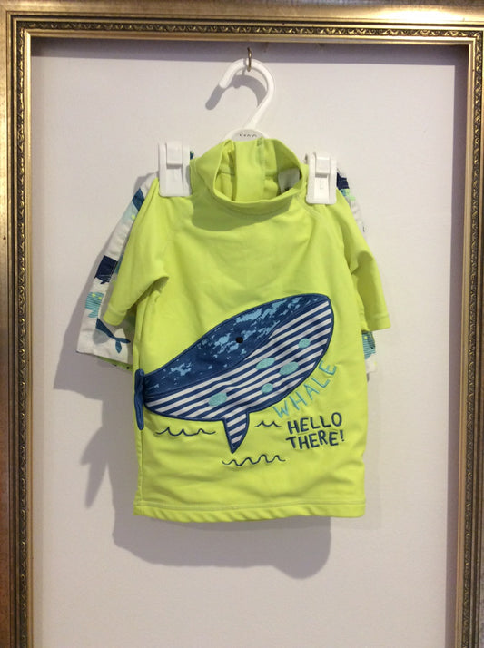 Pre-loved Next Neon Whale Swimset 18-24m