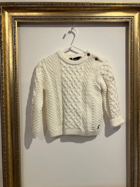 Pre-loved Joules Crew Cream Jumper 12-18m