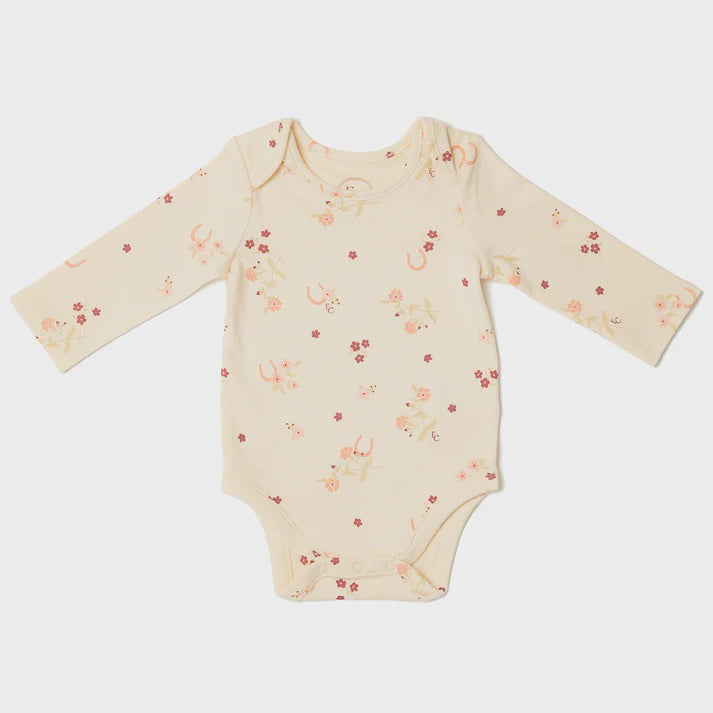 Organic Cotton Bodysuit - Horseshoe Floral