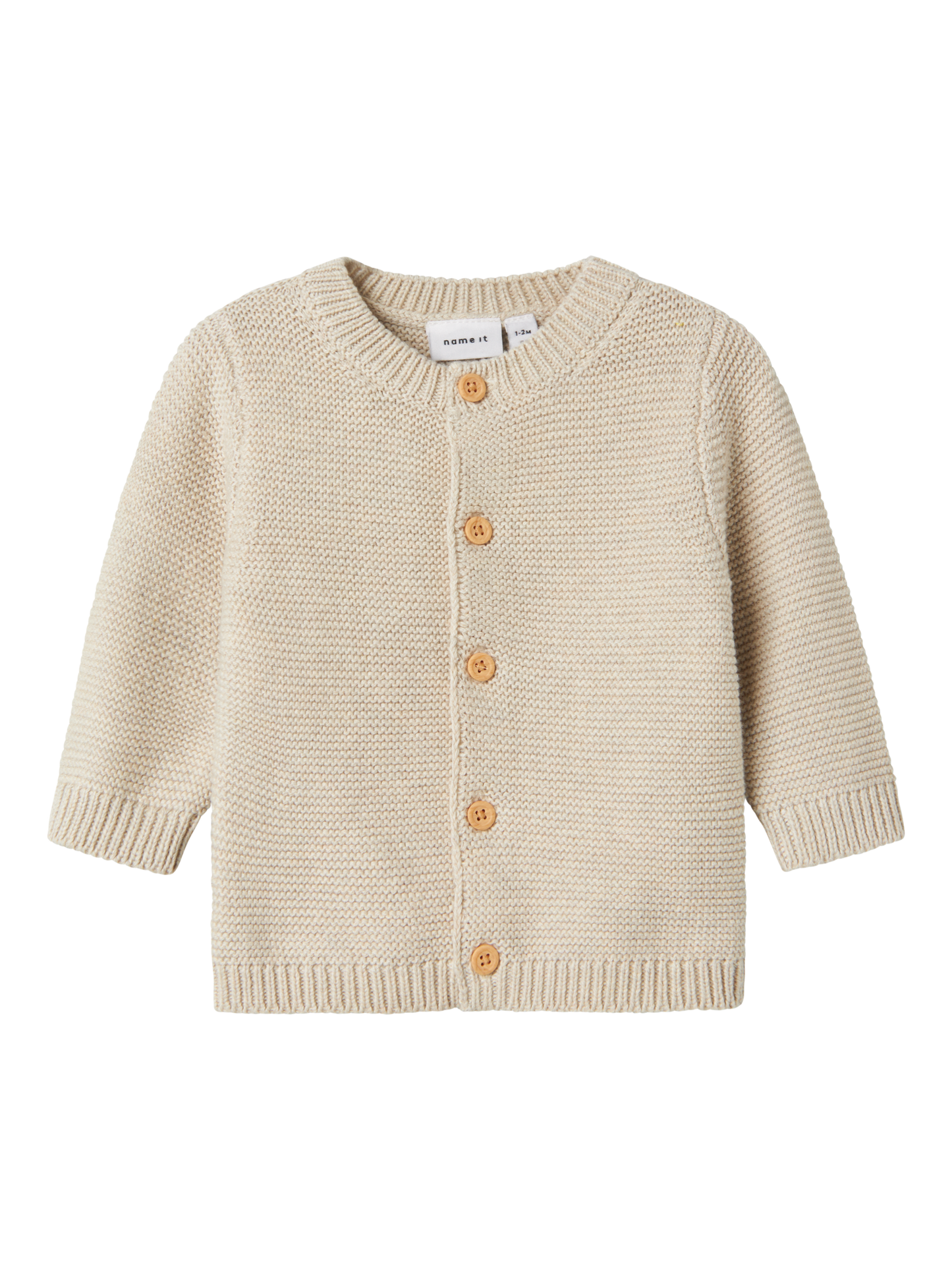 Organic Knit Cardigan- Sand