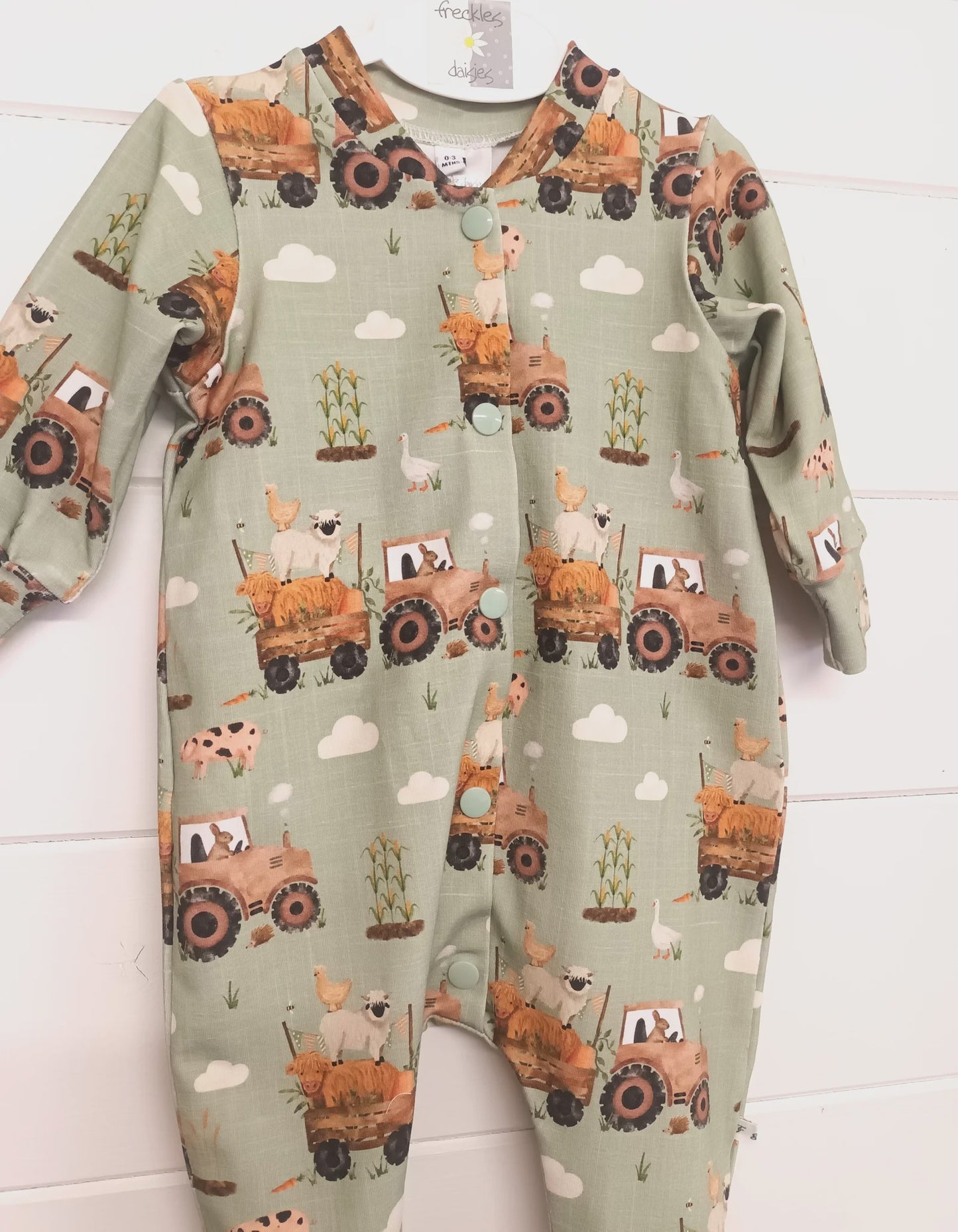 Sage Farm Ride Sleepsuit