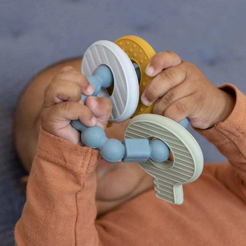 Silicone Teething Toy Keys - Blue