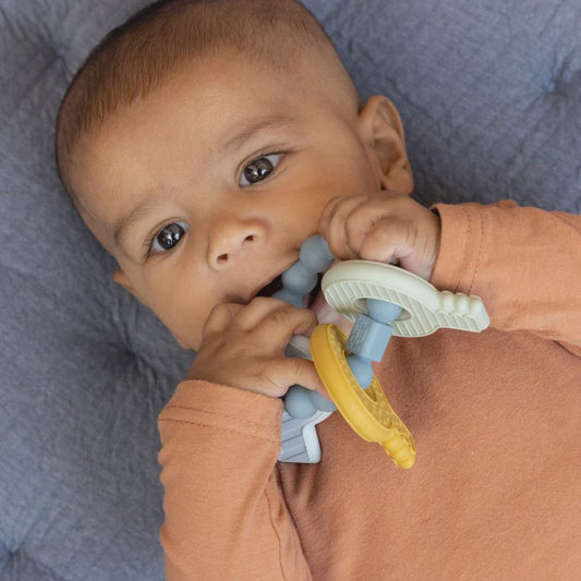 Silicone Teething Toy Keys - Blue