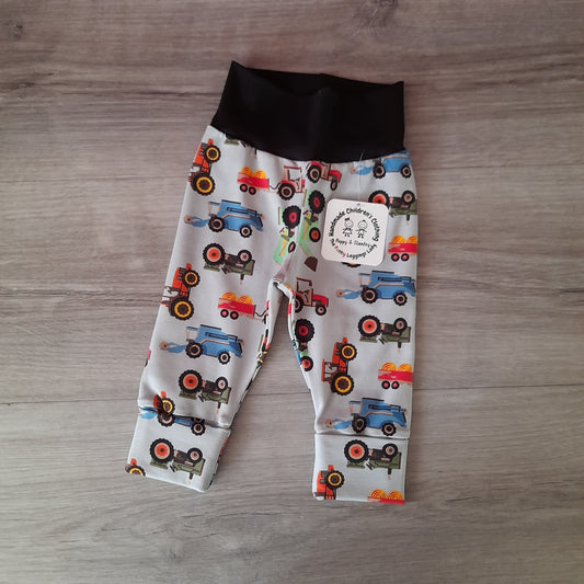 Farm Vehicles Grey - Grow With Me Leggings