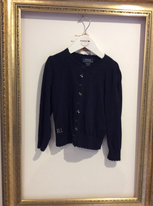 Pre-Loved Ralph Lauren  Navy Cardi 4 Years