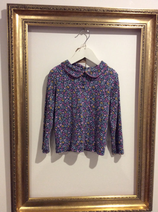 Pre-loved JoJo purple flower l/s top 4-5y