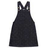 Polka Heart Denim Pinafore