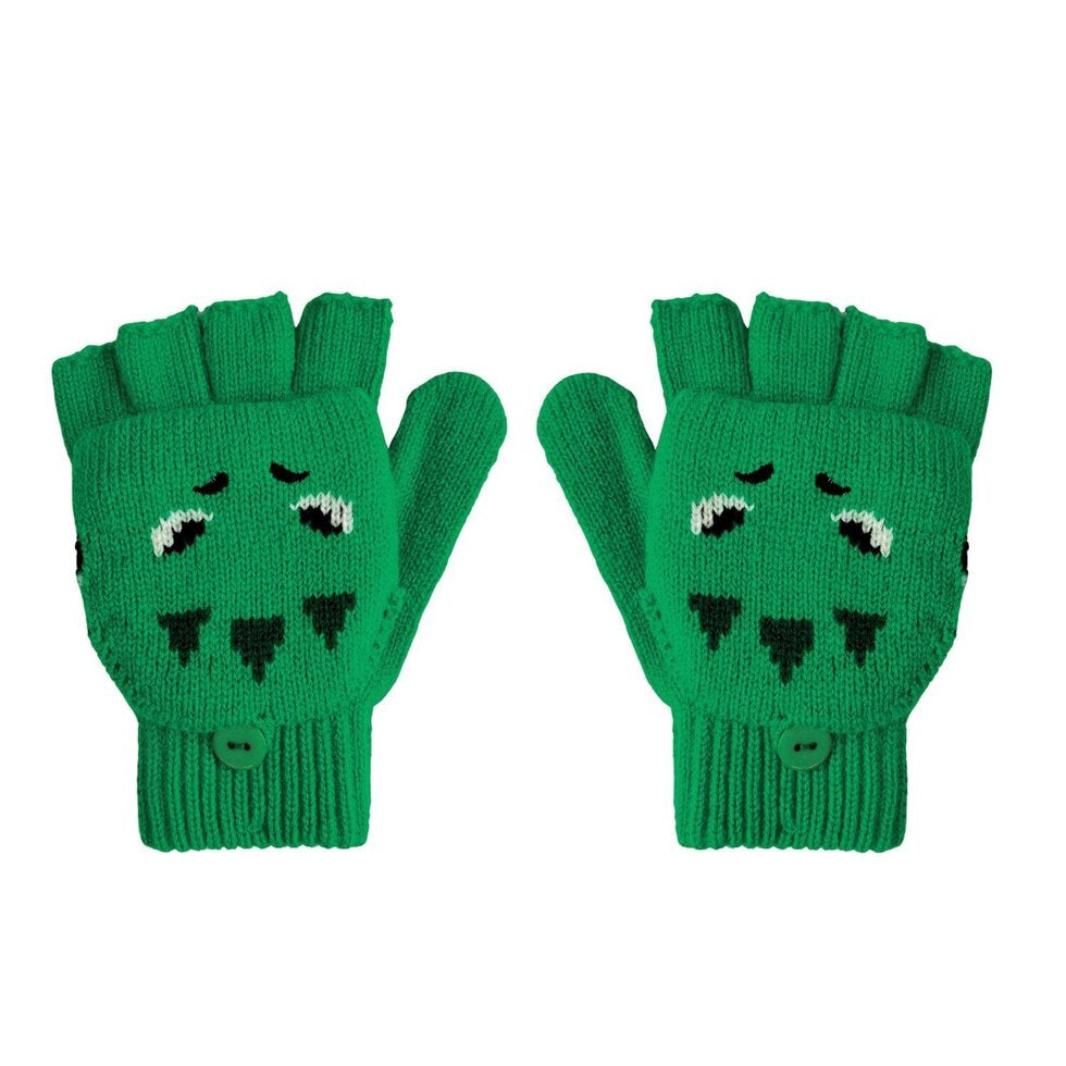 T-Rex Knitted Gloves 3-6Y