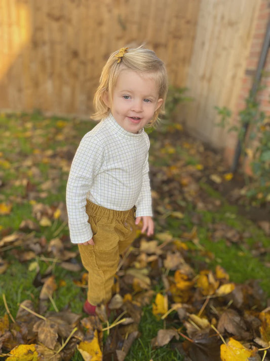 Tattersall Polo Top - Grey and Green Check